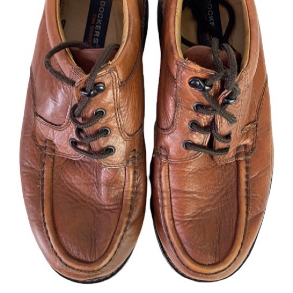 DOCKERS Men’s Leather Oil & Stain Resistant Shoes | 10 Wide - Picture 3 of 10